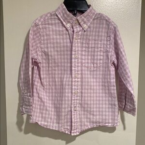 Crewcuts size 2 boys lavender and white gingham Buttondown